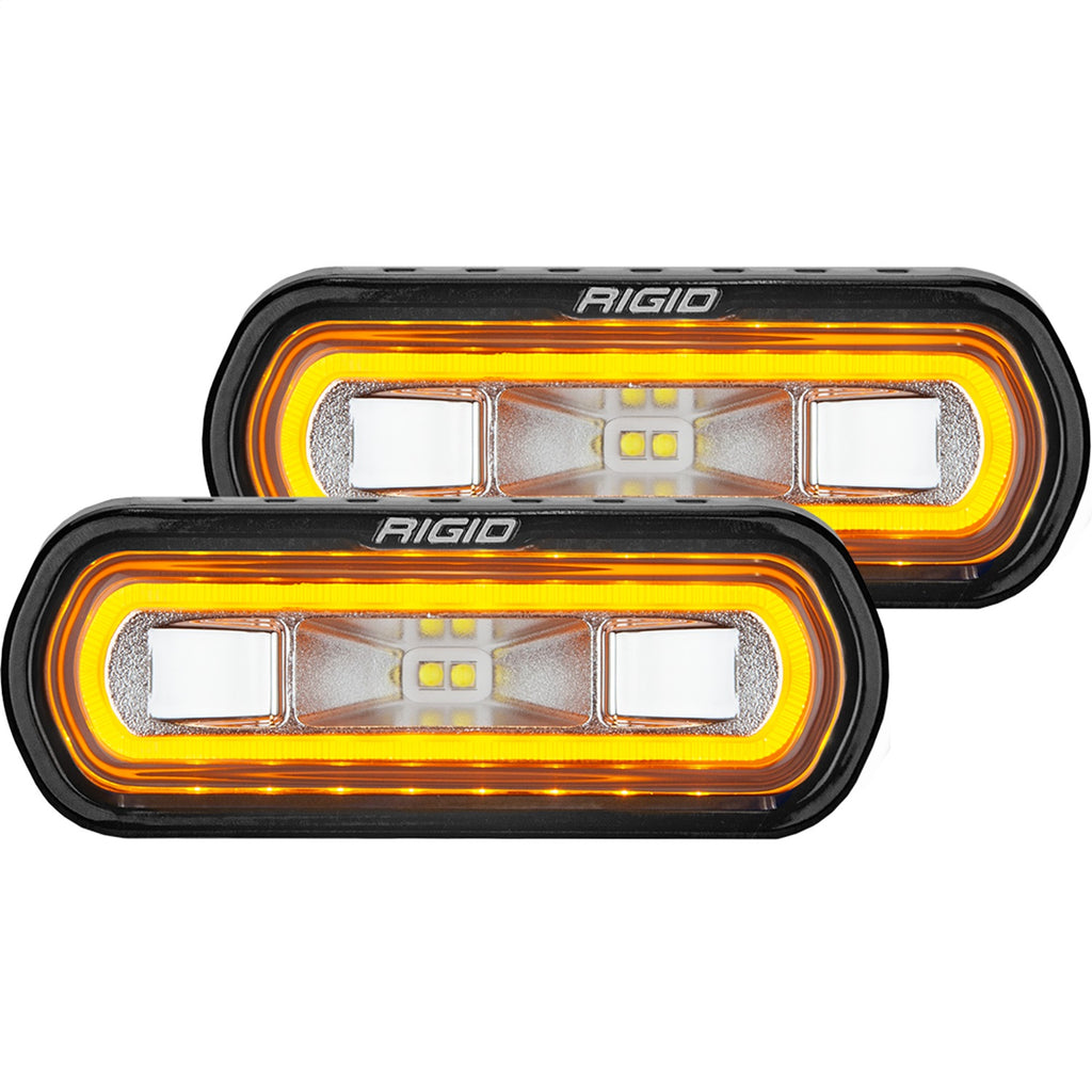 Rigid Industries 53123 SR-L SERIES OFF-ROAD SPREADER POD 3 WIRE SURFACE MOUNT WITH AMB HALO ; PAIR
