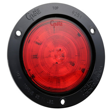 Grote 53182 SuperNova® 4" Full-Pattern LED Stop Tail Turn Light, STT, Black Theft-Resistant Flange, Male Pin