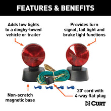 Load image into Gallery viewer, CURT 53200 Magnetic Tow Lights