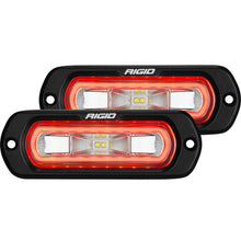 Load image into Gallery viewer, Rigid Industries 53222 SR-L SERIES OFF-ROAD SPREADER POD 3 WIRE FLUSH MOUNT WITH RED HALO ; PAIR