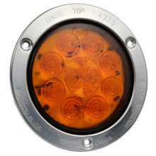 Load image into Gallery viewer, Grote 53303 SuperNova® 4" 10-Diode Pattern LED Stop Tail Turn Light, Theft-Resistant Flange, Male Pin, Auxiliary Turn