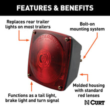 Load image into Gallery viewer, CURT 53441 Combination Driver-Side Trailer Light with License Plate Illumination