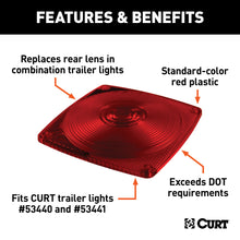 Load image into Gallery viewer, CURT 53445 Replacement Combination Trailer Light Rear Lens