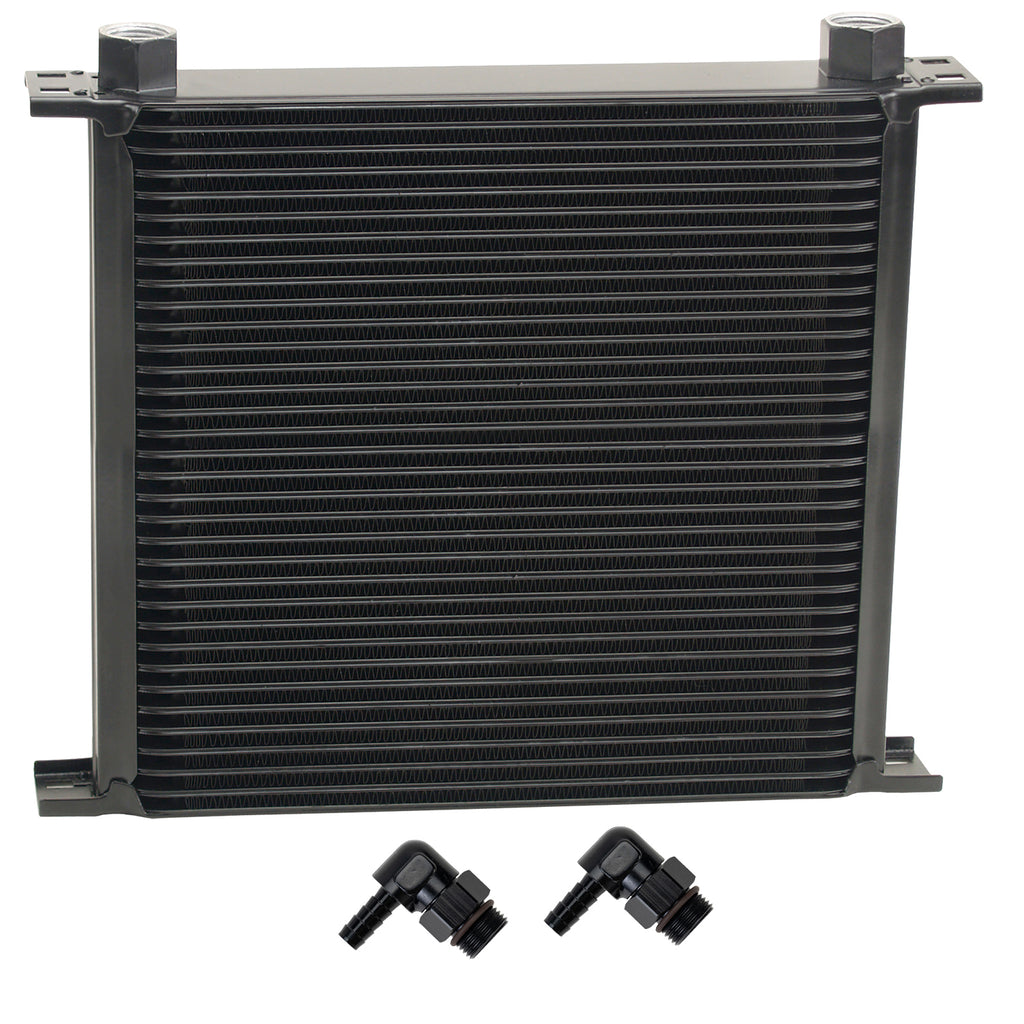 Derale 53481 34 Row Series 10000 Stack Plate Fluid Cooler, 90 degree swivel -10AN