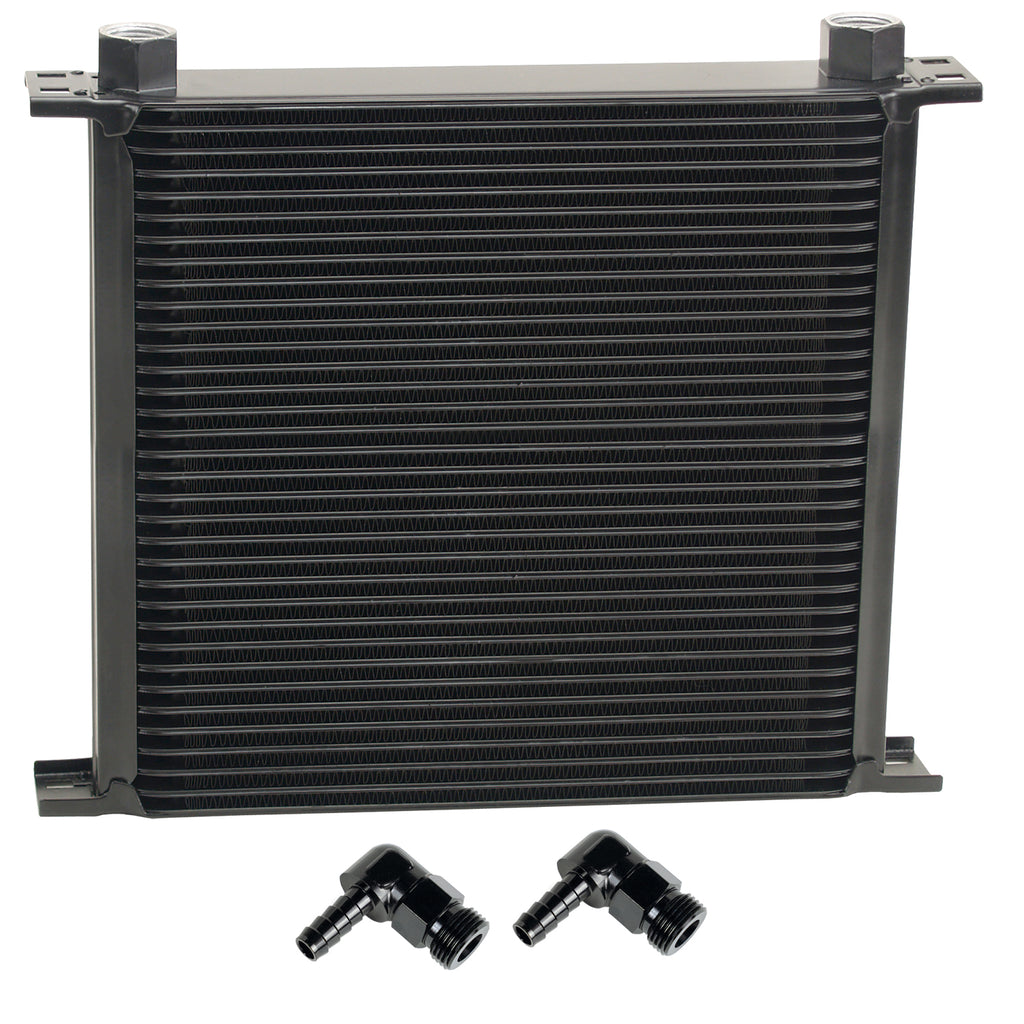 Derale 53482 34 Row Series 10000 Stack Plate Fluid Cooler, 90 degree swivel -10AN