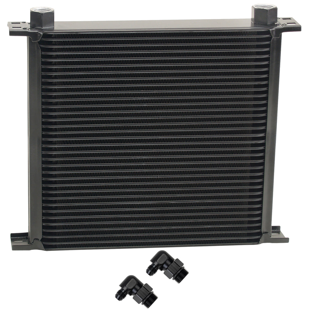 Derale 53486 34 Row Series 10000 Stack Plate Fluid Cooler, 90 degree swivel -6AN