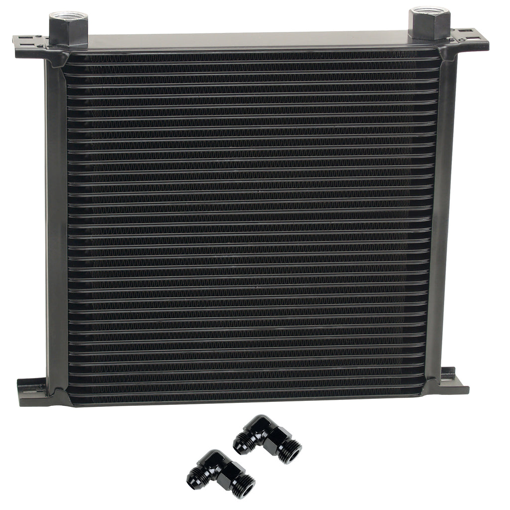 Derale 53488 34 Row Series 10000 Stack Plate Fluid Cooler, 90 degree swivel -8AN