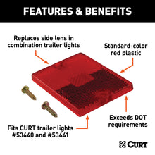 Load image into Gallery viewer, CURT 53515 Replacement Combination Trailer Light Side Lens