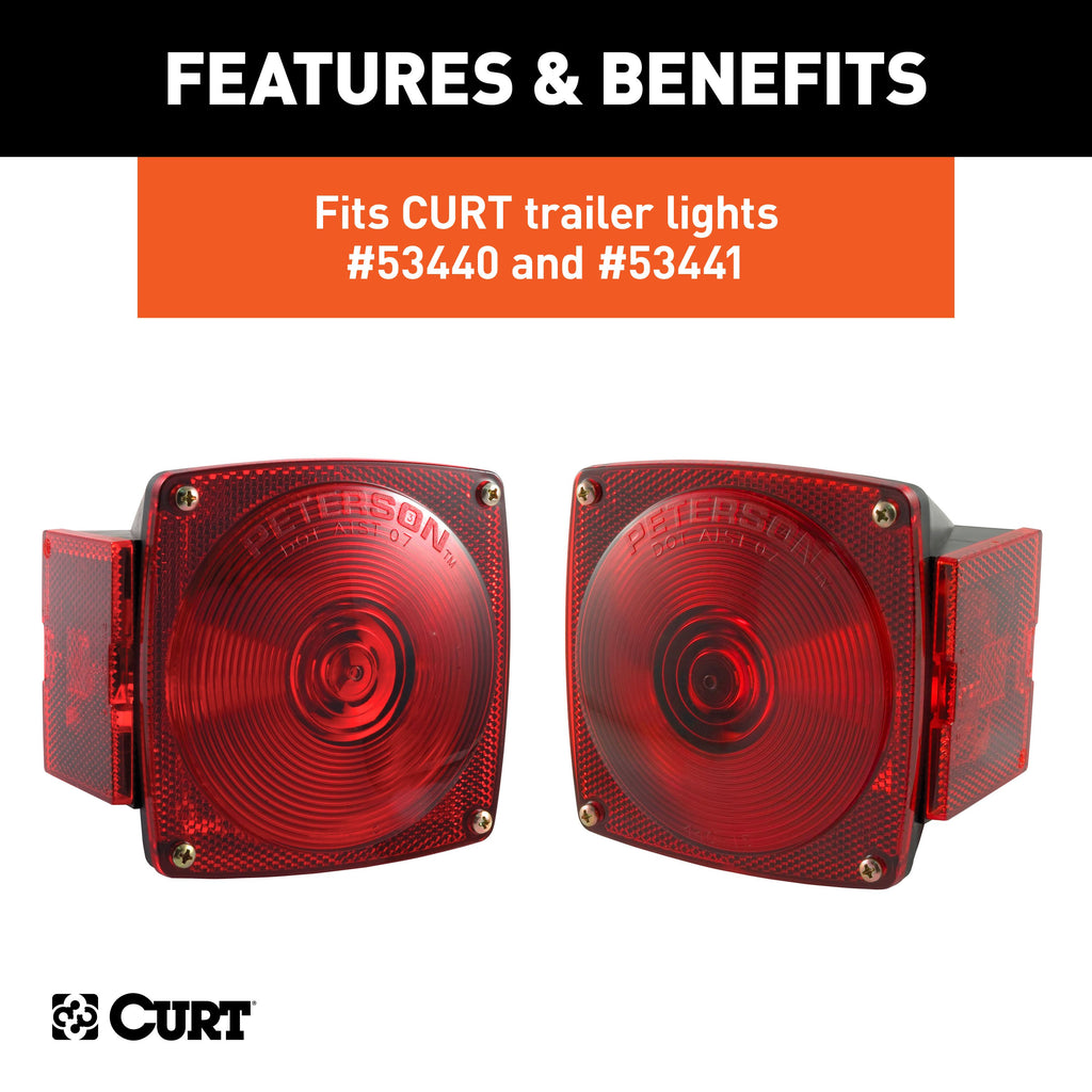 CURT 53515 Replacement Combination Trailer Light Side Lens