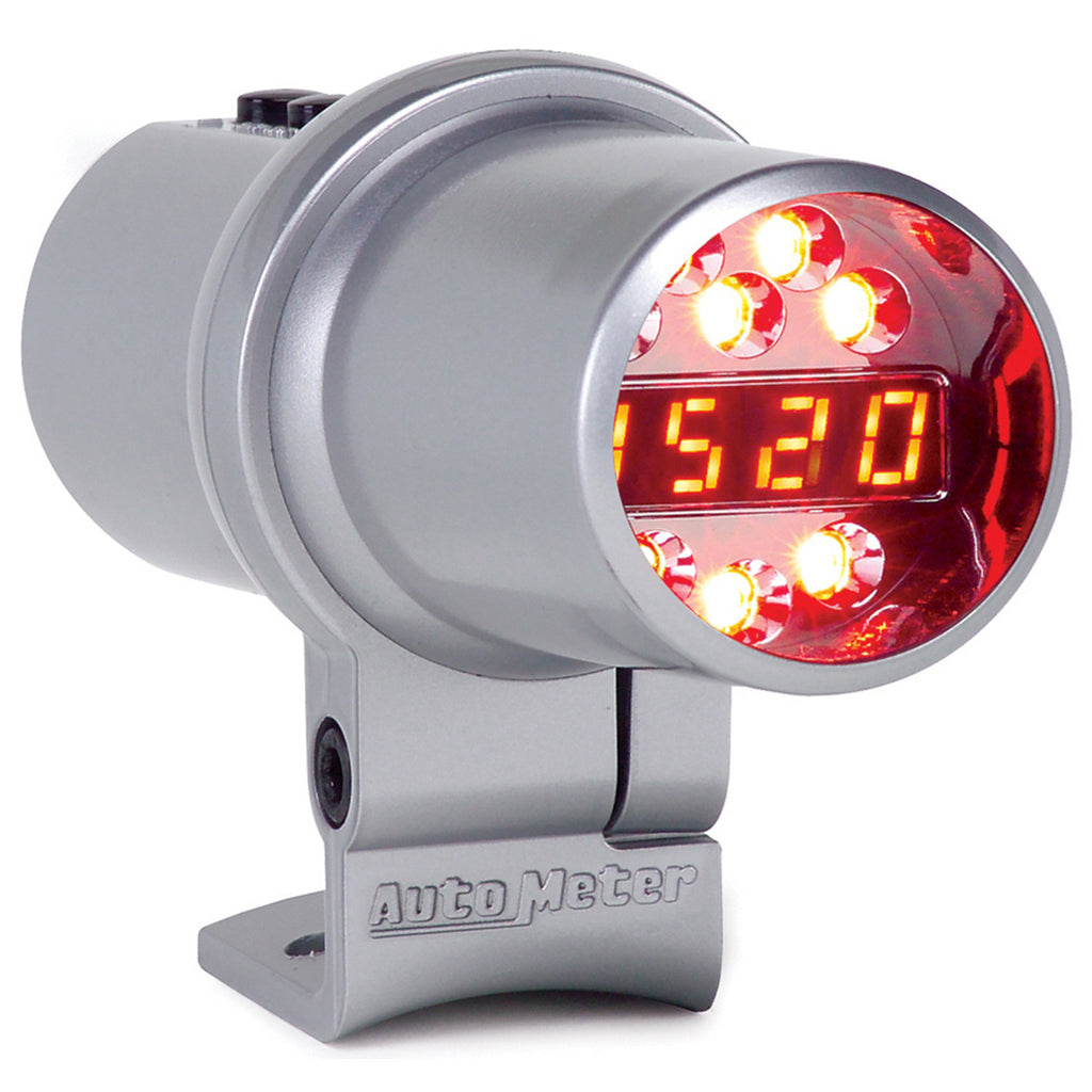 AutoMeter 5351 SHIFT LIGHT, DIGL W/ MULTI-COLOR LED, SLVR, PEDESTAL W/RPM PLAYBK, DPSS LEVEL 3