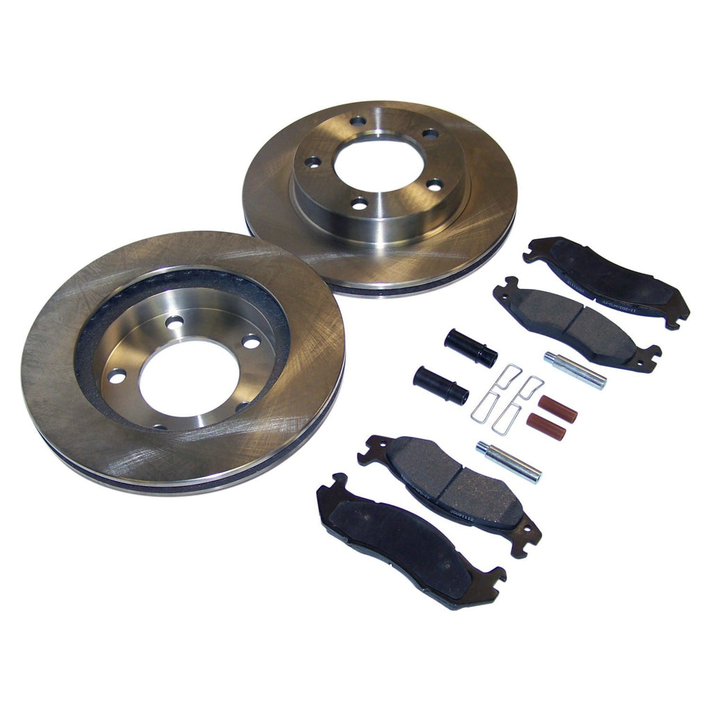 Crown Automotive Jeep Replacement 5363421RK Front Disc Brake Service Kit for 1982-1986 CJ-5, CJ-7, CJ-8 w/ 5 Bolt Flange for Select Jeep CJ5, Jeep CJ7, Jeep Scrambler