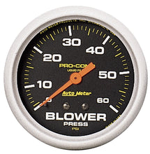 Load image into Gallery viewer, AutoMeter 5402 GAUGE, BLOWER PRESS, 2 5/8", 60PSI, LIQUID FILLED MECH, PRO-COMP