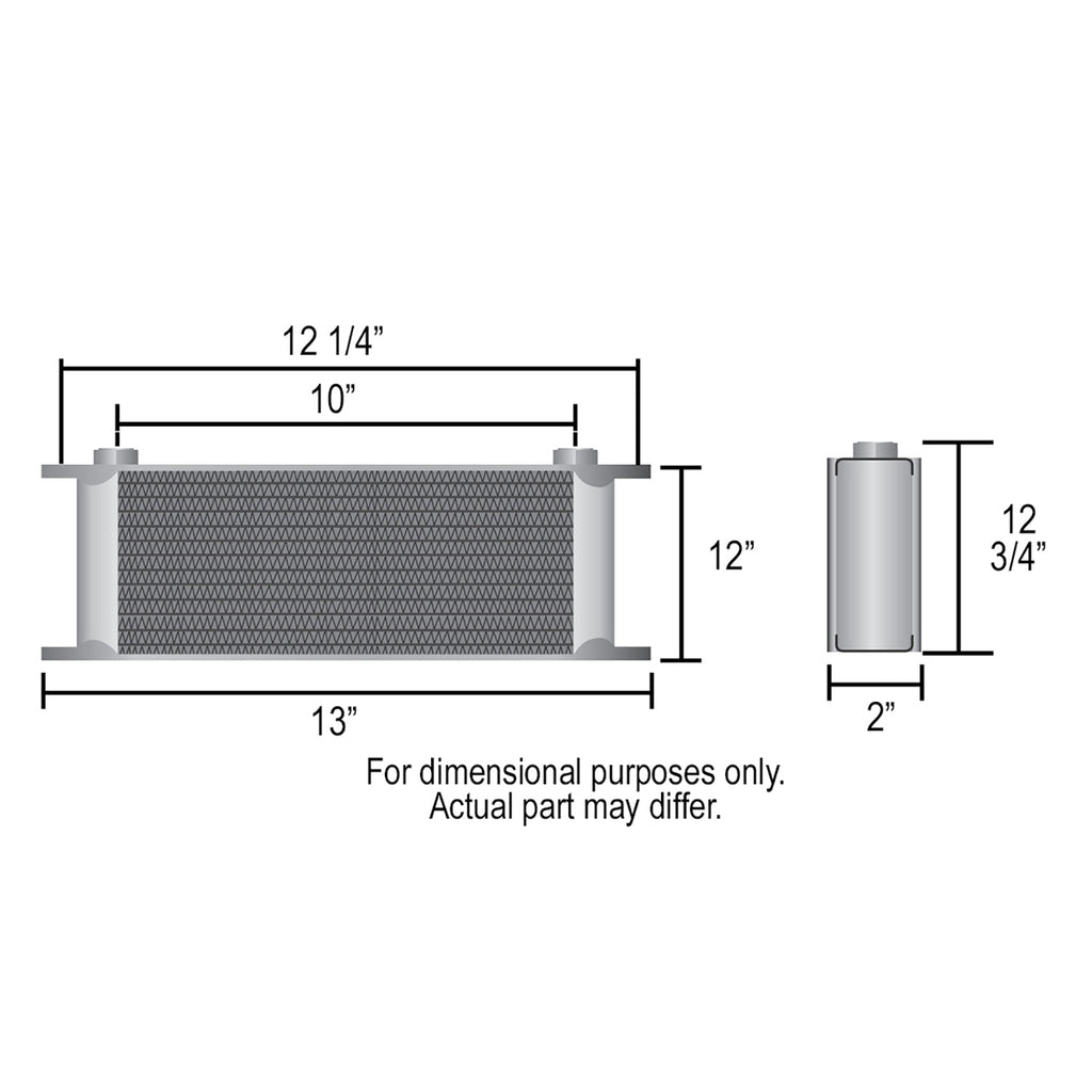 Derale 54078 40 Row Series 10000 Stack Plate Fluid Cooler, -10AN O-ring Female