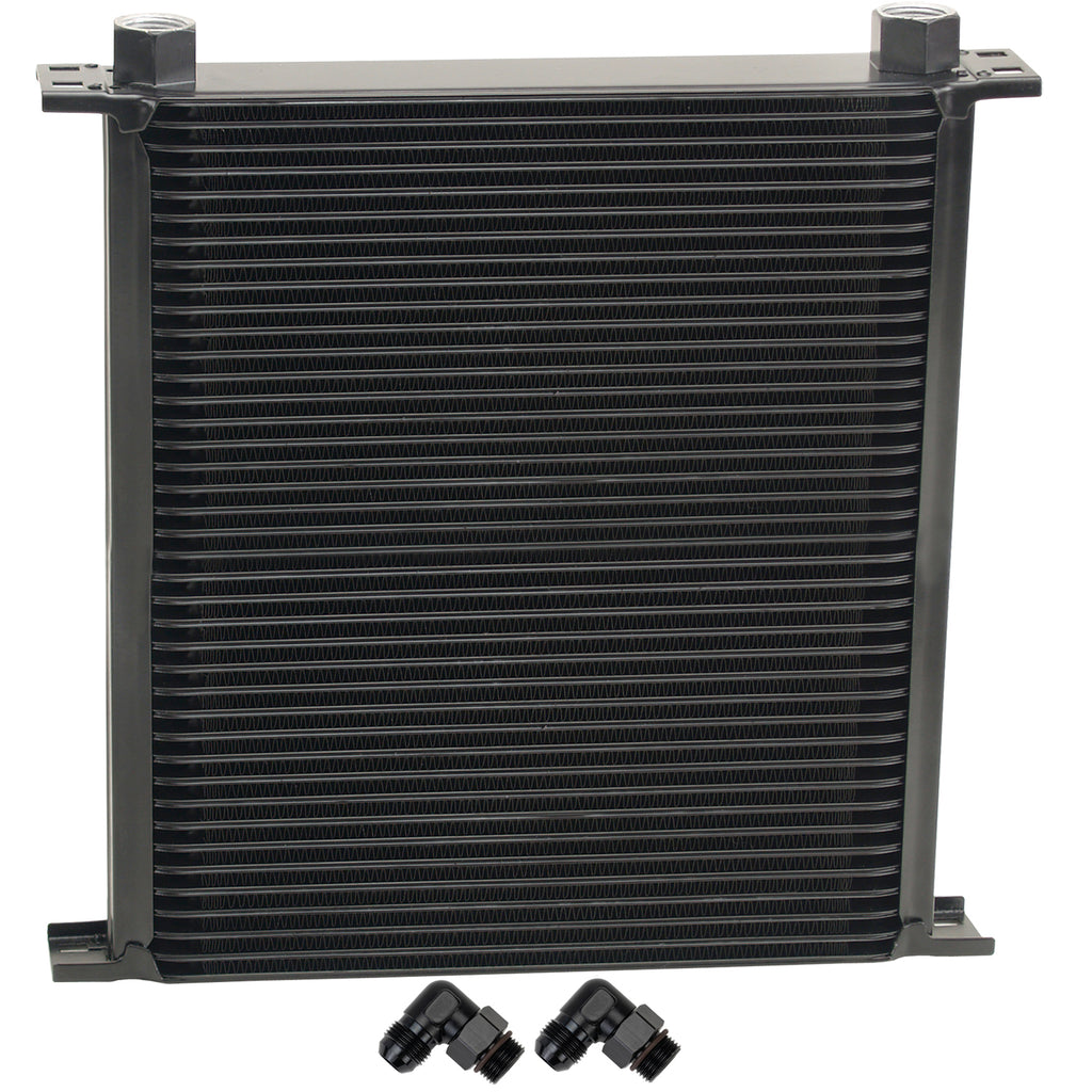 Derale 54080 40 Row Series 10000 Stack Plate Fluid Cooler, 90 degree swivel -10AN