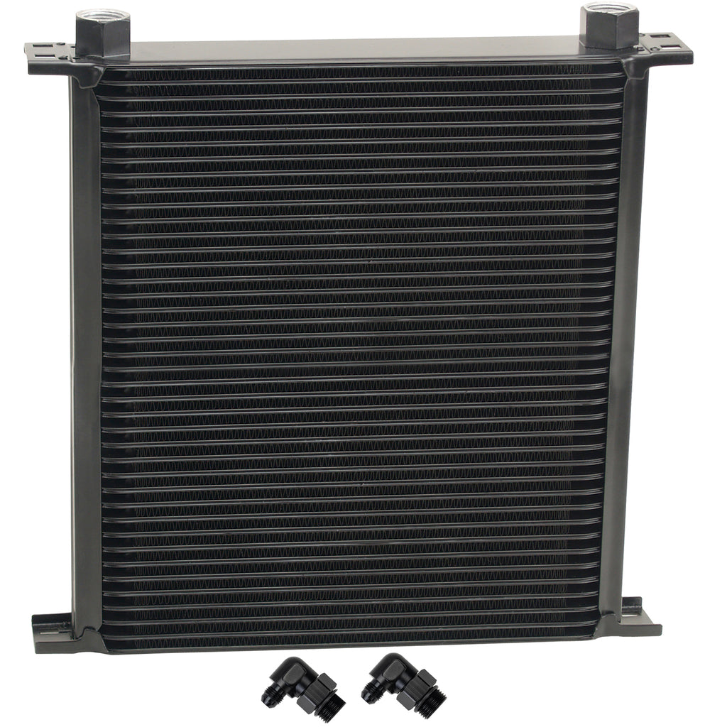 Derale 54086 40 Row Series 10000 Stack Plate Fluid Cooler,  90 degree swivel -6AN
