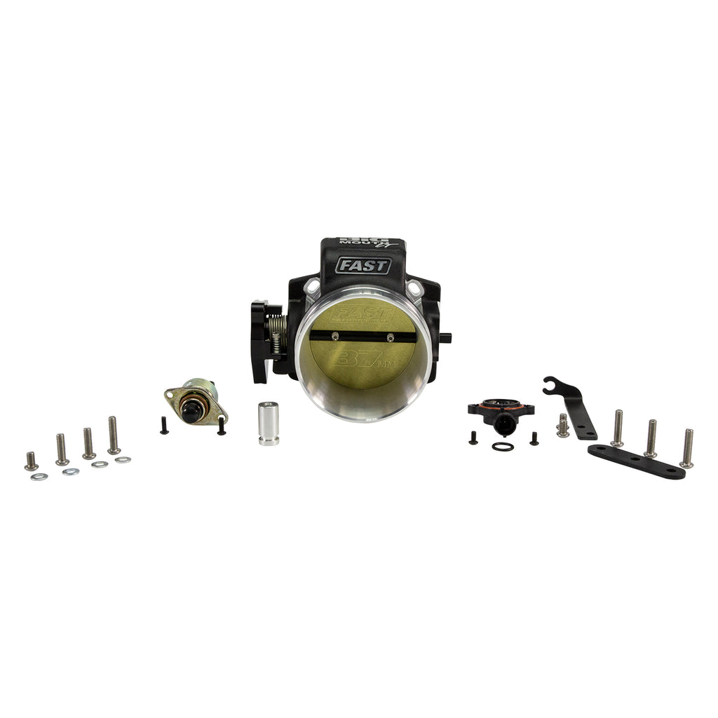 FAST 54087 Big Mouth Billet 87mm Big Mouth Throttle Body for Ford Coyote w/ TPS and IAC