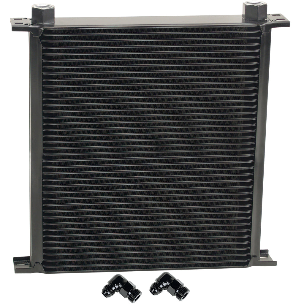 Derale 54088 40 Row Series 10000 Stack Plate Fluid Cooler, 90 degree swivel -8AN