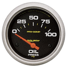 Load image into Gallery viewer, AutoMeter 5427 GAUGE, OIL PRESSURE, 2 5/8", 100PSI, ELECTRIC, PRO-COMP