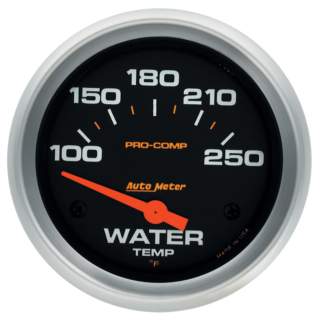 AutoMeter 5437 GAUGE, WATER TEMP, 2 5/8", 100-250?F, ELECTRIC, PRO-COMP