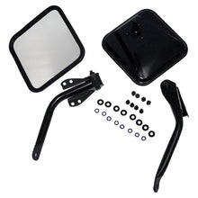 Load image into Gallery viewer, Crown Automotive Jeep Replacement 5462736K Gloss Black Mirror Kit for 55-95 Jeep CJ-5, CJ-6, CJ-7, CJ-8, YJ Wrangler for Select Jeep CJ5, Jeep CJ6, Jeep CJ7, Jeep Scrambler, Jeep Willys, Jeep Wrangler