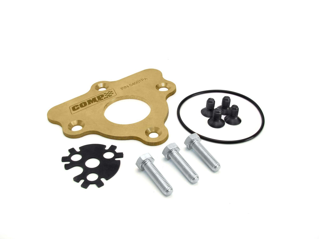 COMP Cams 5463-KIT GM LS 3-Bolt Bronze Cam Thrust Plate/Retaining Plate Kit for Select Buick Allure, Buick LaCrosse, Buick Rainier, Cadillac CTS, Cadillac Escalade, Cadillac Escalade ESV, Cadillac Escalade EXT, Chevrolet Avalanche, Chevrolet Avalanche