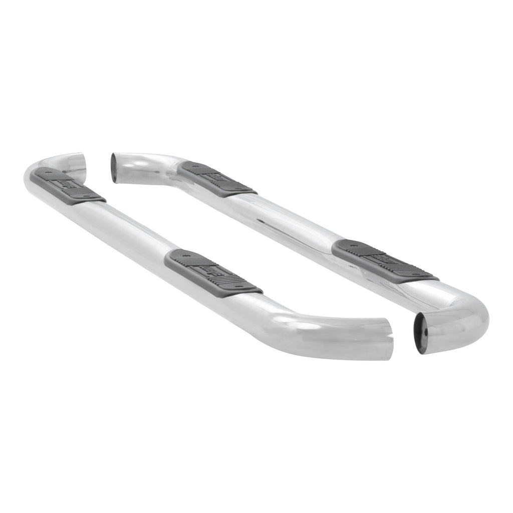 Luverne 548900 LUVERNE 548900 Round Nerf Bars (3 Inch Tubular Polished Stainless Steel)-1 Pair - Truck Part Superstore