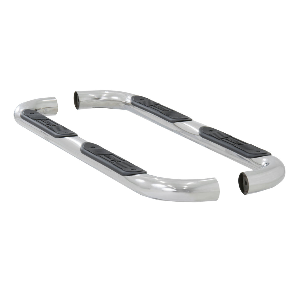 Luverne 548935 LUVERNE 548935 Round Nerf Bars (3 Inch Tubular Polished Stainless Steel)-1 Pair - Truck Part Superstore