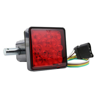 Grote 54901-5 LED Hitch Plate Cover with Auxiliary Brake Light, LED Trailer Hitch Cover with Auxiliary Brake Light