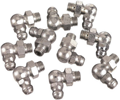 Lincoln Industrial 5490 1/8 In. NPT Pipe Thread Grease Fitting, 90 Degree Angle, (Blister Pack of 10)