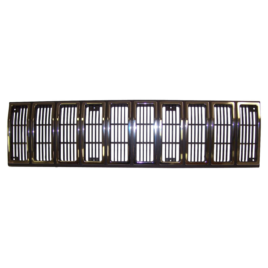 Crown Automotive Jeep Replacement 55002229 Black & Chrome Grille for Select 1984-1997 Jeep XJ Cherokee, MJ Comanche