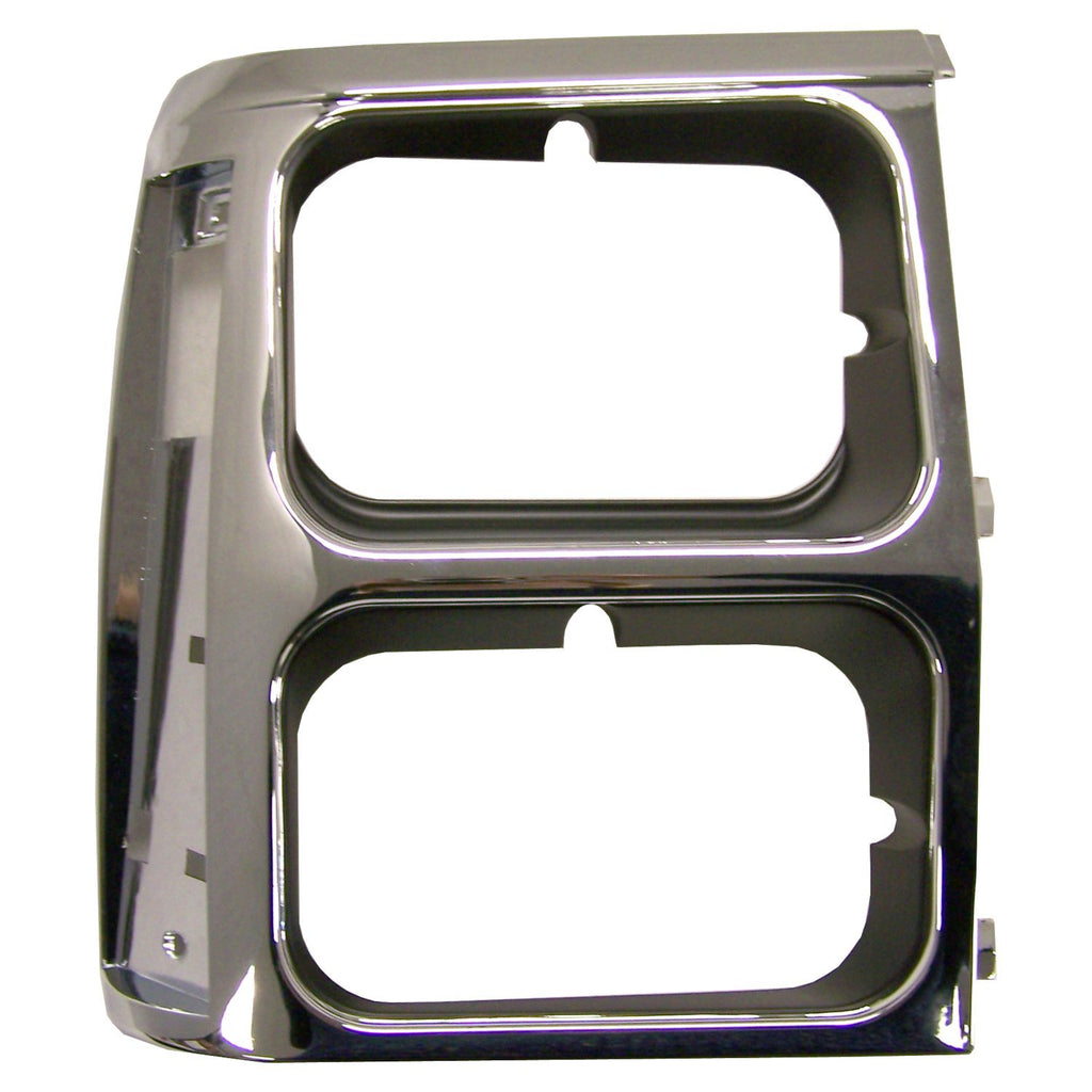 Crown Automotive Jeep Replacement 55008046 Right Dual Headlight Bezel for 84-90 Jeep XJ Cherokee, Plastic, Black & Chrome for Select Jeep Cherokee, Jeep Grand Wagoneer, Jeep Wagoneer