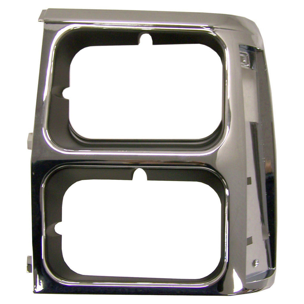 Crown Automotive Jeep Replacement 55008047 Left Dual Headlight Bezel for 84-90 Jeep XJ Cherokee, Plastic, Black & Chrome for Select Jeep Cherokee, Jeep Grand Wagoneer, Jeep Wagoneer
