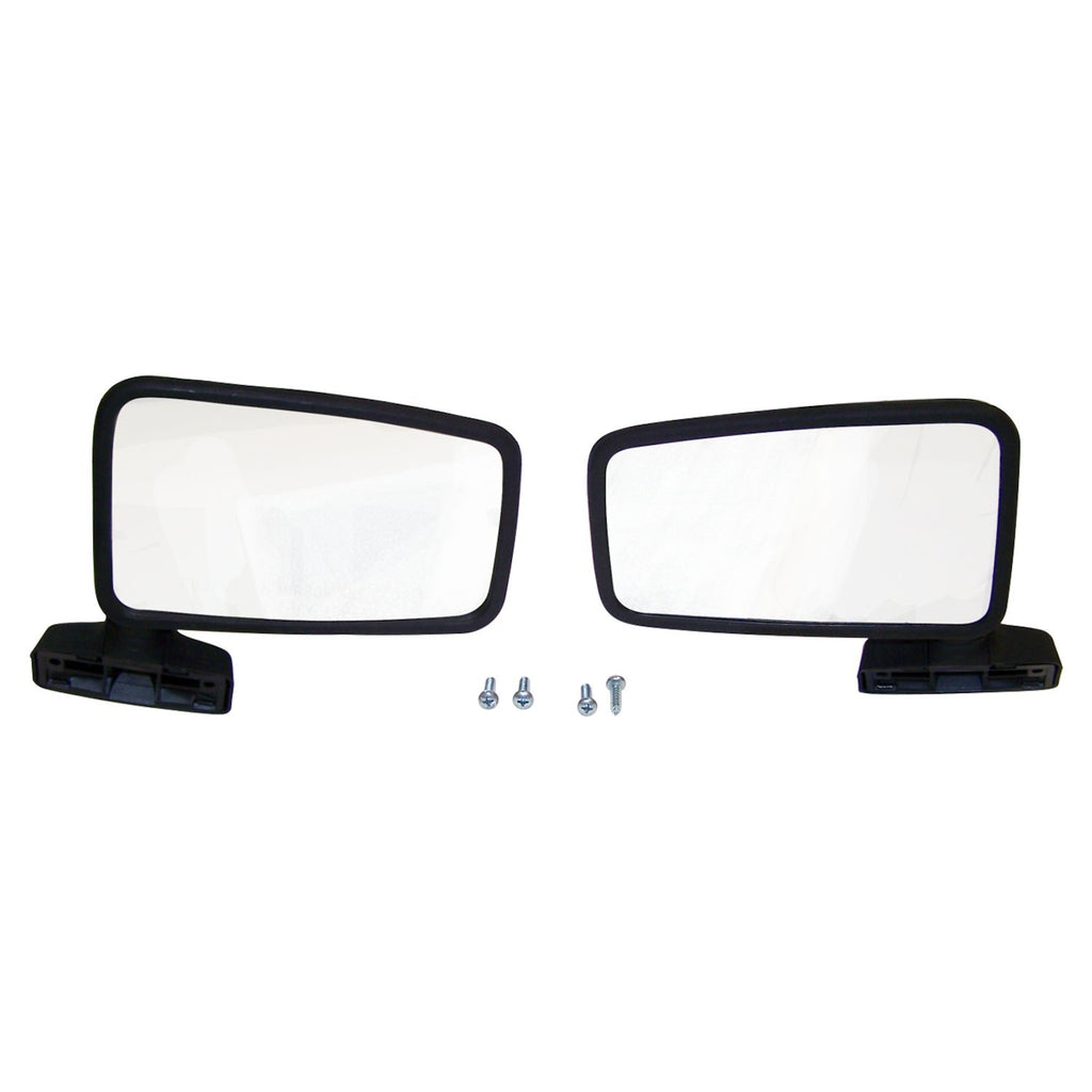 Crown Automotive Jeep Replacement 55027207K Mirror Set for Jeep 87-93 YJ w/ Full Hard Doors & 87-90 XJ, MJ w/o Remote Mirror for Select Jeep Cherokee, Jeep Comanche, Jeep Wrangler