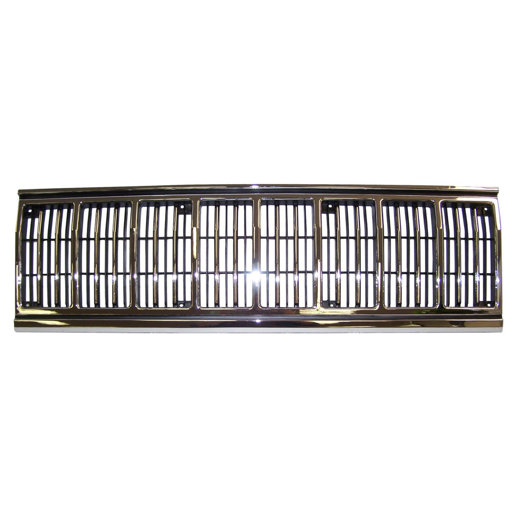 Crown Automotive Jeep Replacement 55034046 Chrome & Black Grille for 1991-1996 Jeep XJ Cherokee, MJ Comanche for Select Jeep Cherokee, Jeep Comanche