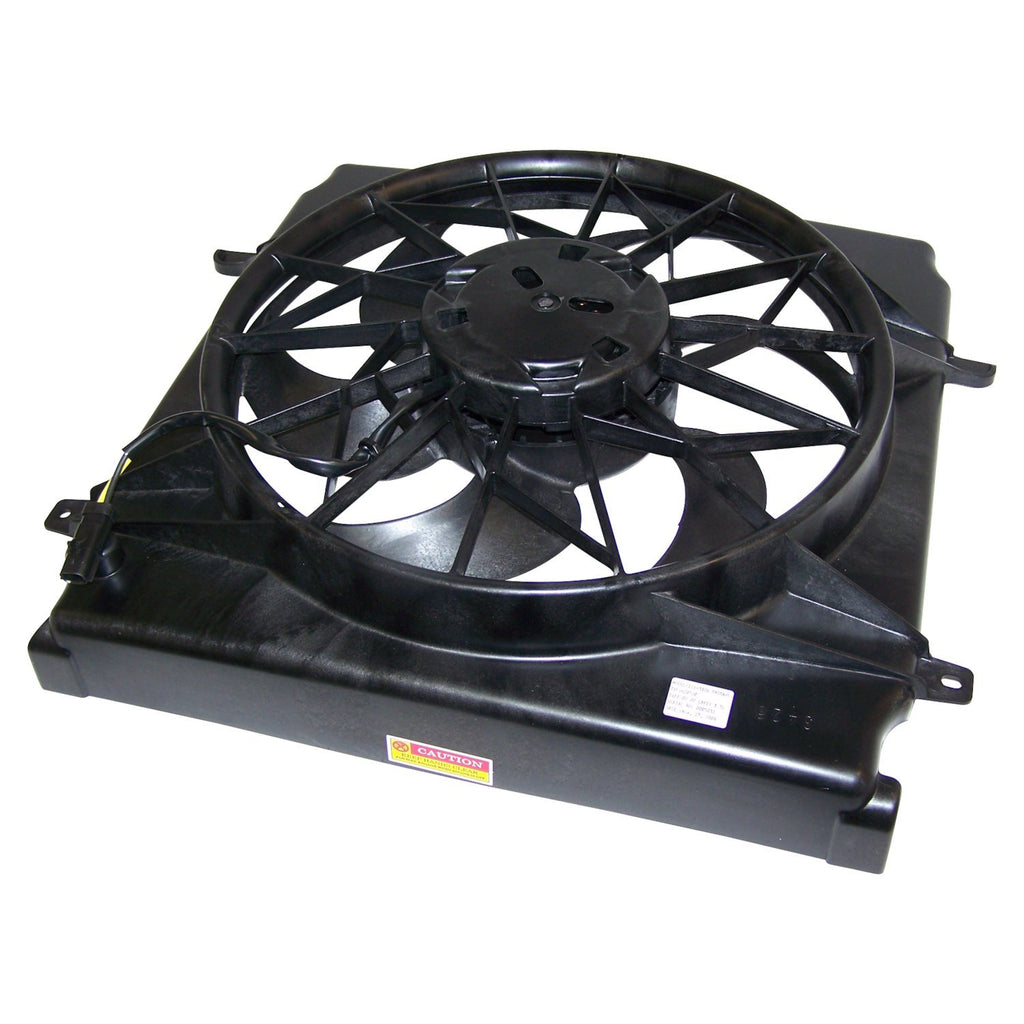 Crown Automotive Jeep Replacement 55037659AA Cooling Fan Assembly for 2002-04 Jeep KJ Liberty w/ 2.4L Engine, Includes Motor for Select Jeep Liberty