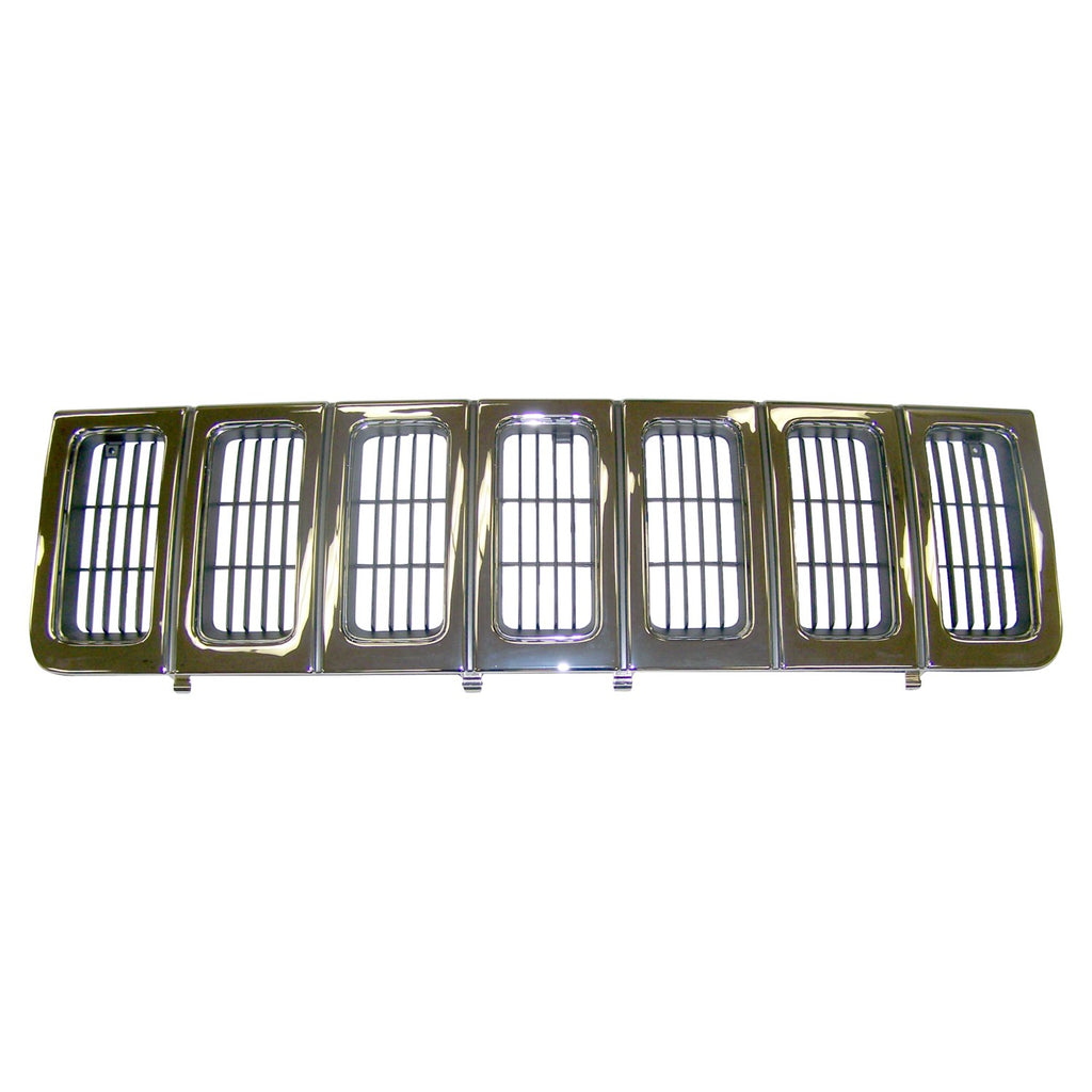 Crown Automotive Jeep Replacement 55055059 Chrome Grille for 1996-1998 Jeep ZJ Grand Cherokee for Select Jeep Grand Cherokee