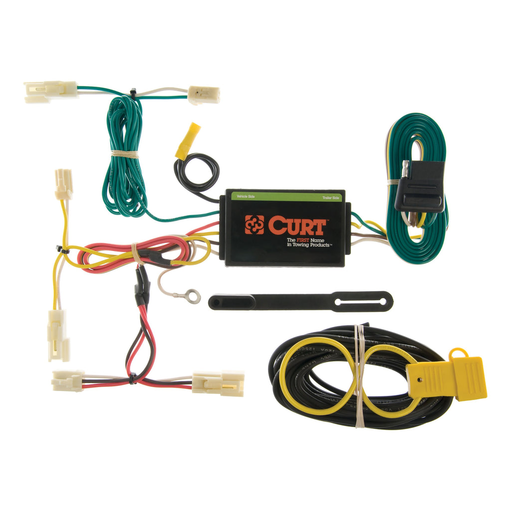 CURT 55057 Custom Wiring Harness, 4-Way Flat Output, Select Pontiac Vibe