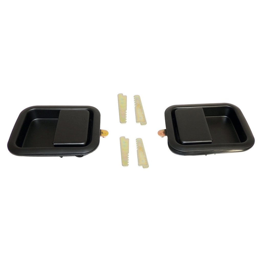 Crown Automotive Jeep Replacement 55076222K Black Exterior Door Handle Kit for 1981-06 Jeep CJs, YJ, TJ w/ Full Steel Doors for Select Jeep CJ7, Jeep Scrambler, Jeep TJ, Jeep Wrangler