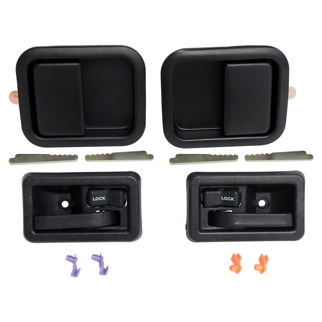 Crown Automotive Jeep Replacement 55076222MK Full Interior and Exterior Door Handle Kit for 82-06 Jeep CJ-7, CJ-8, YJ, TJ for Select Jeep CJ7, Jeep Scrambler, Jeep TJ, Jeep Wrangler