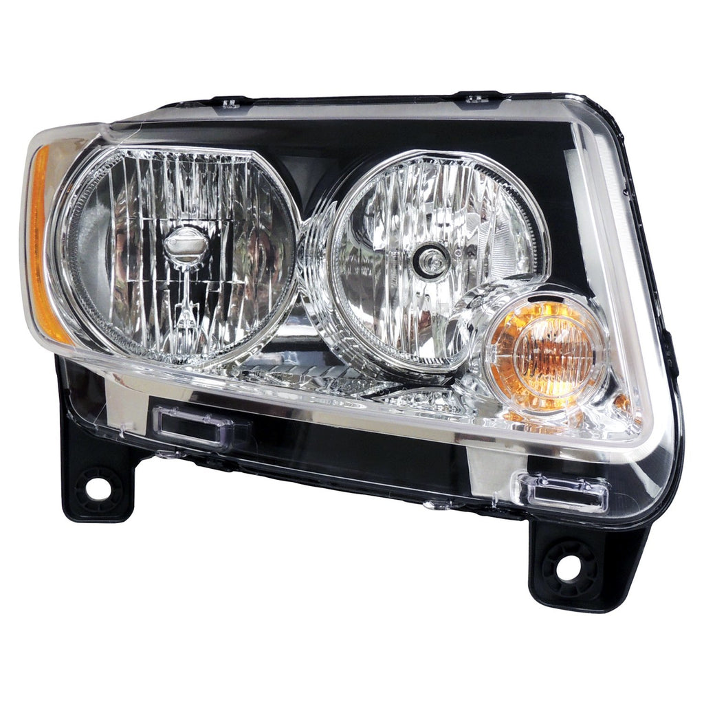 Crown Automotive Jeep Replacement 55079378AE Right Halogen Headlight Assembly for 11-13 Jeep WK Grand Cherokee, Incl. Bulbs for Select Jeep Grand Cherokee