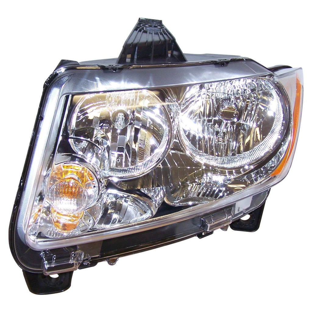 Crown Automotive Jeep Replacement 55079379AE Left Halogen Headlight Assembly for 11-13 Jeep WK Grand Cherokee, Incl. Bulbs for Select Jeep Grand Cherokee