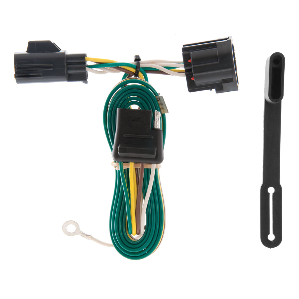 CURT 55124 Custom Wiring Harness, 4-Way Flat Output, Select Jeep Wrangler JK