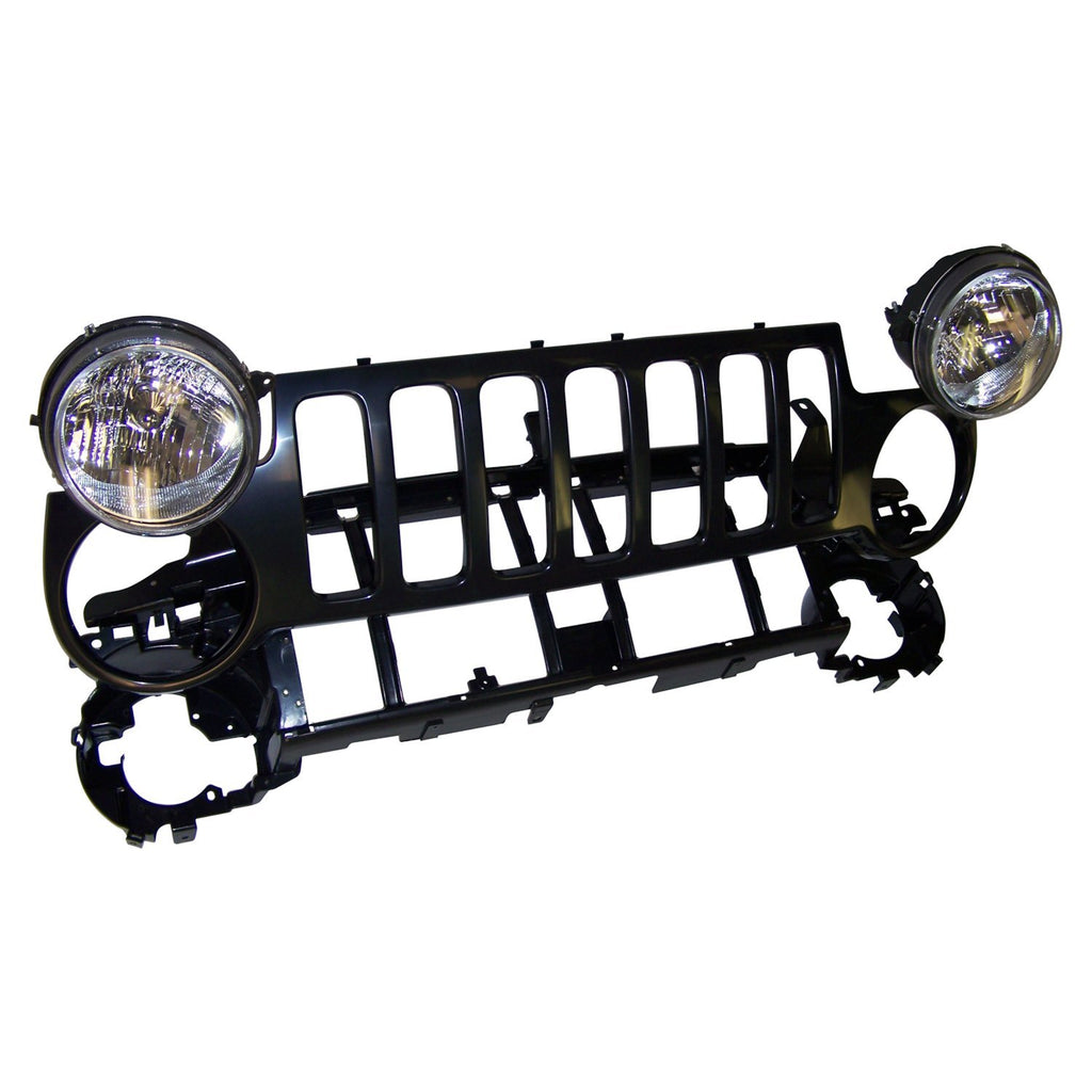 Crown Automotive Jeep Replacement 55155800K Header Panel Kit for 02-04 Jeep KJ Liberty, Grille, Header Panel & Headlights for Select Jeep Liberty