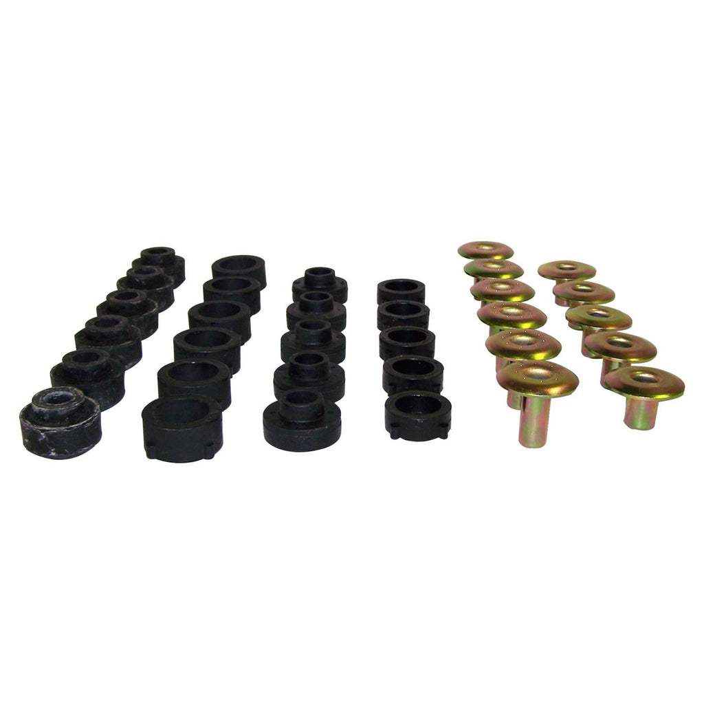 Crown Automotive Jeep Replacement 55176180K Body Mount Kit for 1997-2006 Jeep TJ Wrangler Including Unlimited Models for Select Jeep TJ, Jeep Wrangler