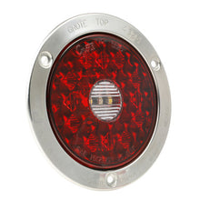 Load image into Gallery viewer, Grote 55202 4" Round LED Stop Tail Turn Lights with Integrated Backup, Integrated 4-Pin w/ Stainless Steel, Hard Shell Termination, 12V