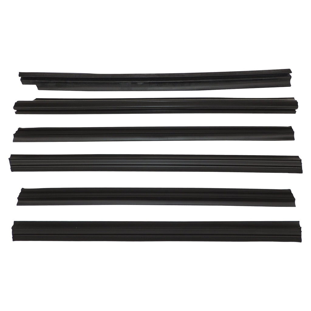 Crown Automotive Jeep Replacement 55235404MK Front & Rear Door Glass Weatherstrip Kit for 84-96 Jeep XJ Cherokee w/ 4 Doors for Select Jeep Cherokee