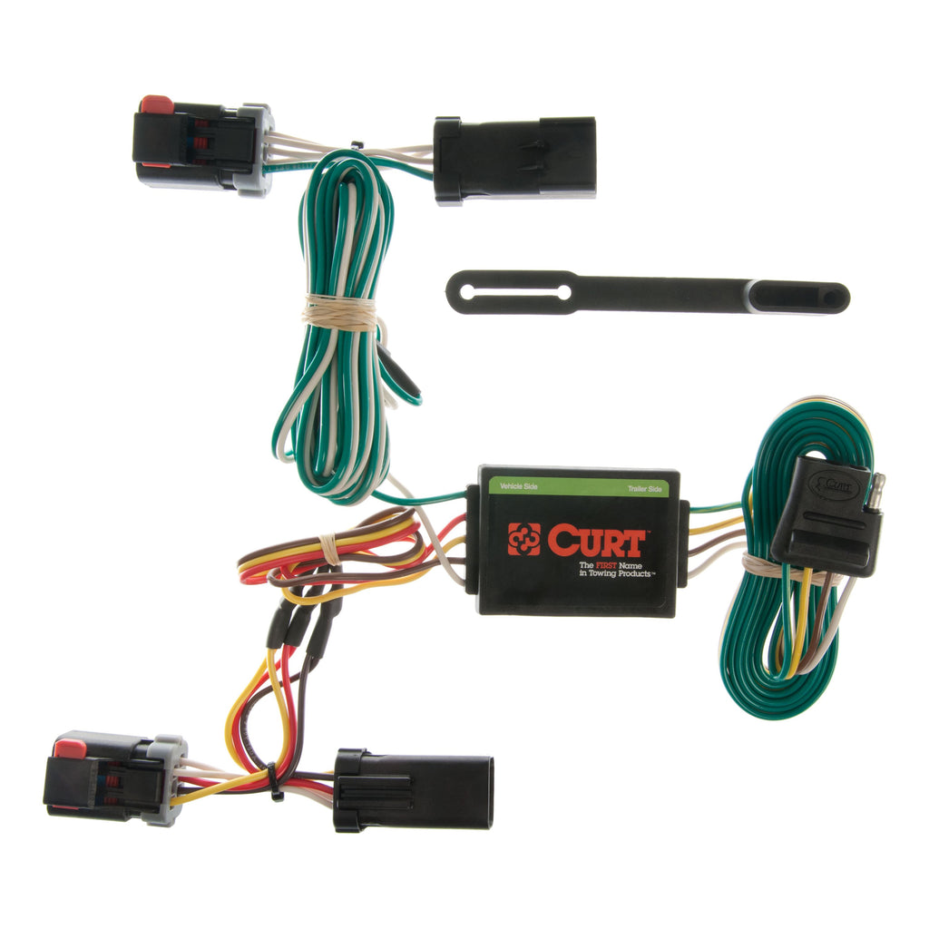 CURT 55334 Custom Wiring, 4-Way Flat, Select Caravan, Durango, Town and Country, Voyager