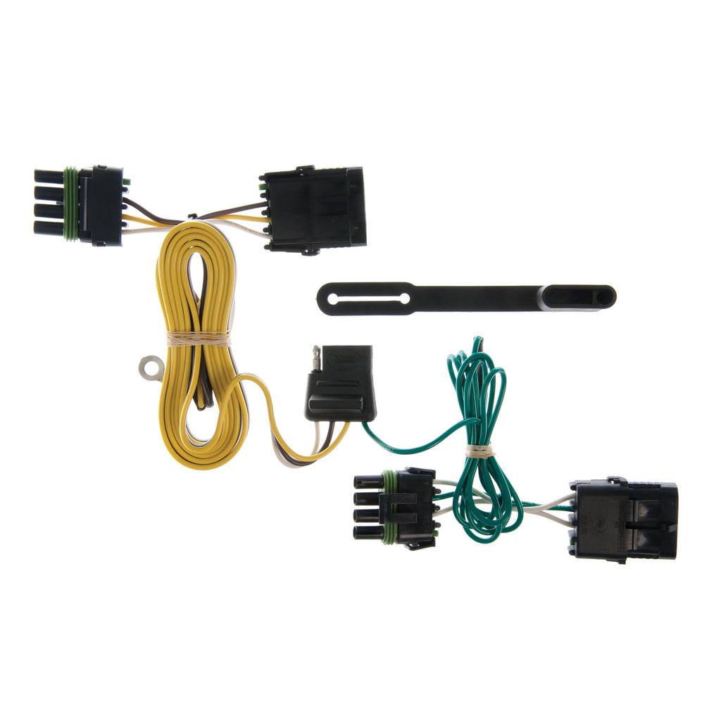 CURT 55356 Custom Wiring Harness, 4-Way Flat Output, Select Jeep Wrangler TJ