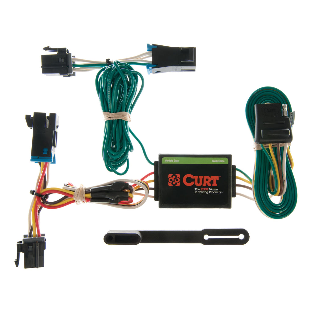 CURT 55377 Custom Wiring, 4-Way Flat, Select Chevrolet Express, GMC Savana 1500, 2500, 3500