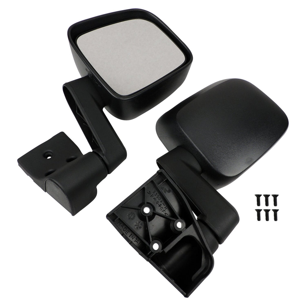 Crown Automotive Jeep Replacement 55395060K Manual, Manual Folding Mirror Set for 1987-2006 Jeep YJ, TJ Wranglers for Select Jeep TJ, Jeep Wrangler